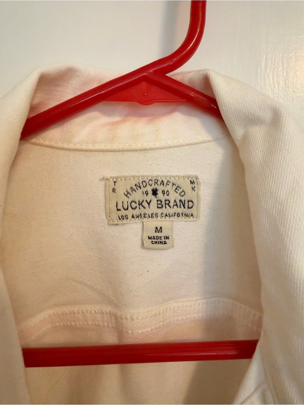 Lucky Brand White Denim Jacket | Women’s Medium | Classic Trucker - Picture 4 of 5